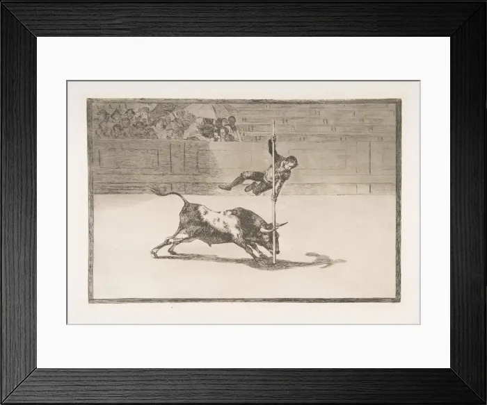 Framed Print : Plate 20 from the Tauromaquia : The agility and audacity of Juanito Apiñ Framed Print : Plate 20 from the Tauromaquia : The agility and audacity of Juanito Apiñ
