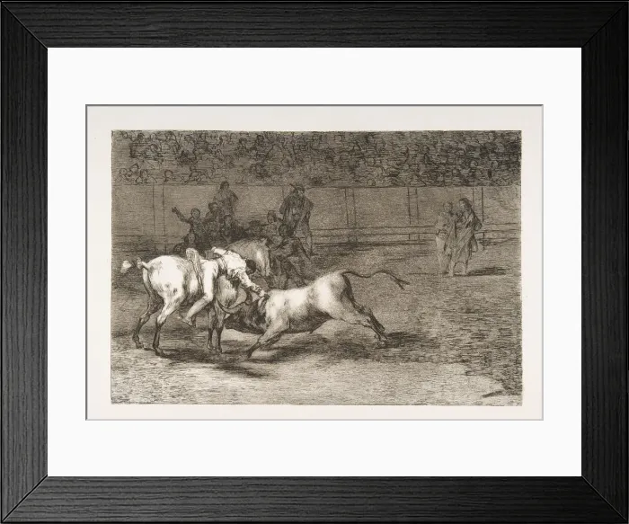 Framed Print : Plate 23 from the Tauromaquia : Mariano Ceballos, alias the Indian Framed Print : Plate 23 from the Tauromaquia : Mariano Ceballos, alias the Indian