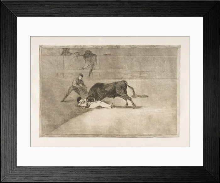 Framed Print : Plate 33 from the Tauromaquia : The unlucky death of Pepe Illo in the ring at Madrid Framed Print : Plate 33 from the Tauromaquia : The unlucky death of Pepe Illo in the ring at Madrid