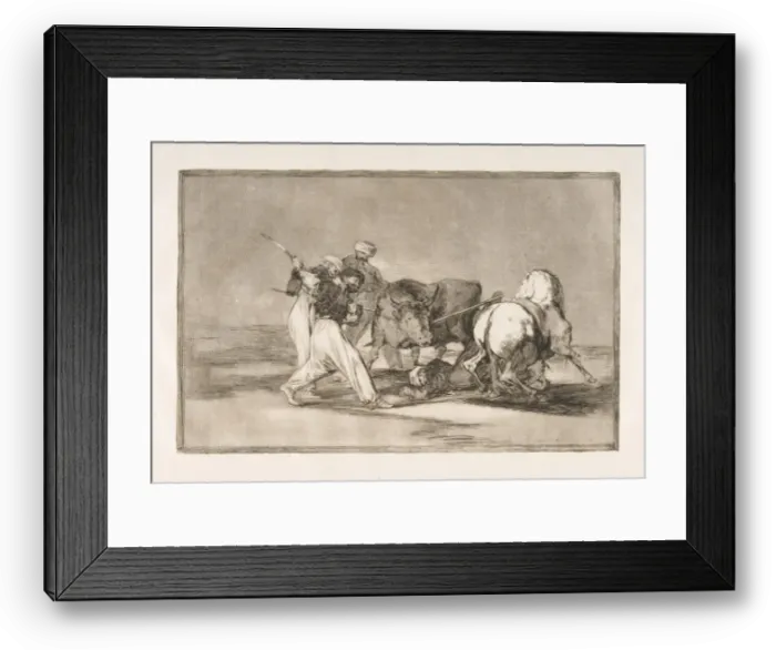 Framed Print : Plate 3 of the Tauromaquia : The Moors settled in Spain Framed Print : Plate 3 of the Tauromaquia : The Moors settled in Spain