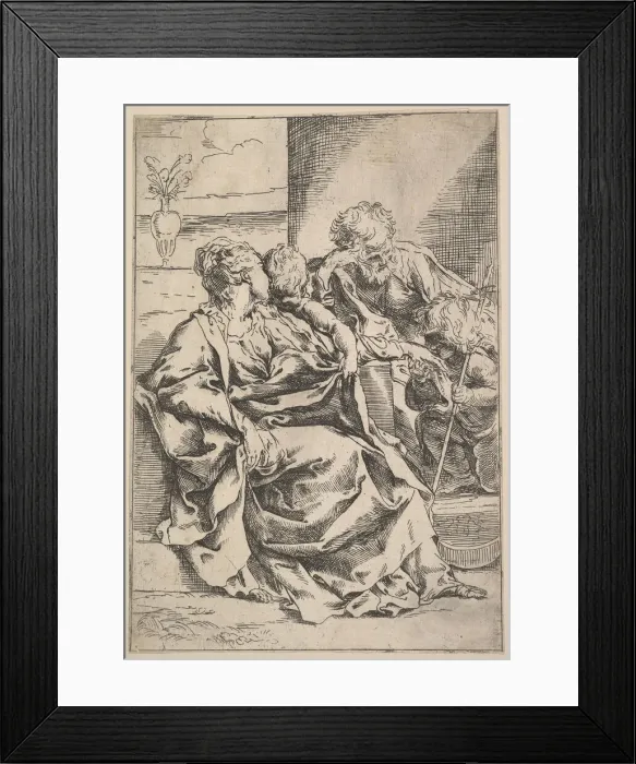 Framed Print : The Holy Family, ca. 1595-1600. Creator: Guido Reni Framed Print : The Holy Family, ca. 1595-1600. Creator: Guido Reni