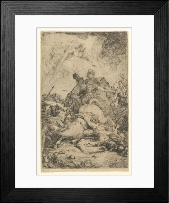 Framed Print : The Conversion of Saul, ca. 1650-1725. Creator: H Bem Framed Print : The Conversion of Saul, ca. 1650-1725. Creator: H Bem