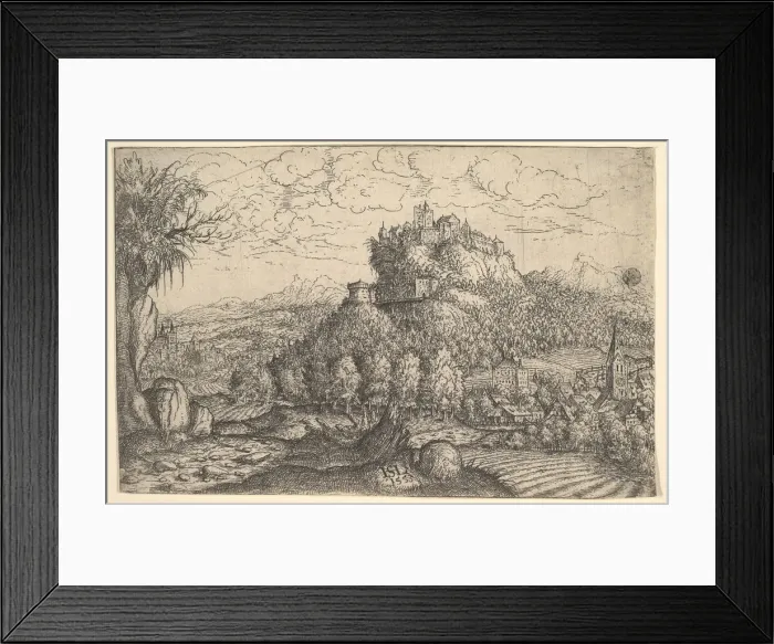 Framed Print : Landscape, 1553. Creator: Hans Sebald Lautensack Framed Print : Landscape, 1553. Creator: Hans Sebald Lautensack