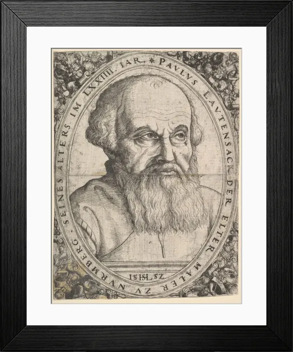 Framed Print : Portrait of Paulus Lautensack the Elder, 1552. Creator: Hans Sebald Lautensack Framed Print : Portrait of Paulus Lautensack the Elder, 1552. Creator: Hans Sebald Lautensack