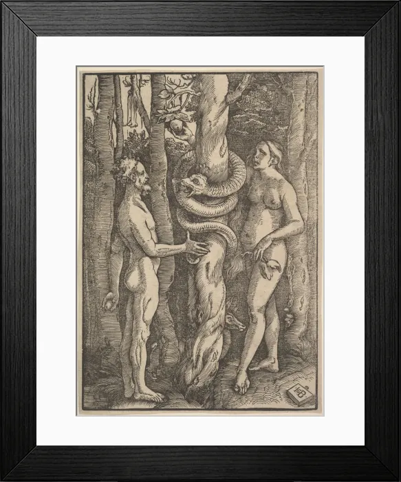 Framed Print : Adam and Eve, 1514. Creator: Hans Baldung Framed Print : Adam and Eve, 1514. Creator: Hans Baldung