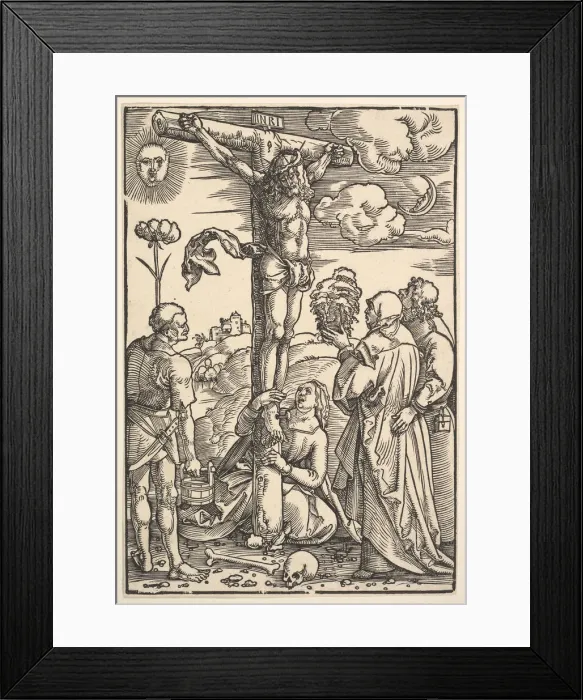 Framed Print : Christ on the Cross with the Virgin and Saints Longinus, Mary Magdalen and John, 1505 Framed Print : Christ on the Cross with the Virgin and Saints Longinus, Mary Magdalen and John, 1505