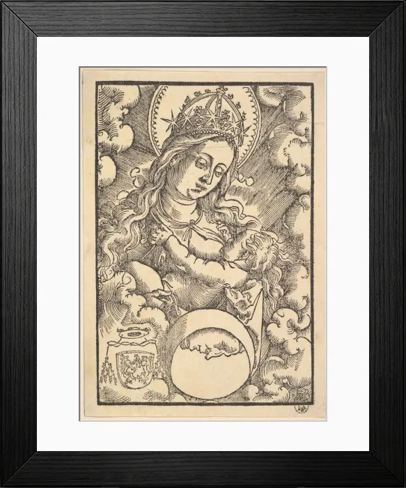 Framed Print : Madonna Lactans, from Enchiridon poeticum, 1515. Creator: Hans Baldung Framed Print : Madonna Lactans, from Enchiridon poeticum, 1515. Creator: Hans Baldung