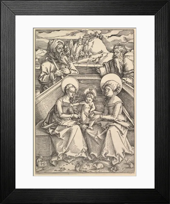 Framed Print : The Holy Family with St. Anna and St. Joachim. Creator: Hans Baldung Framed Print : The Holy Family with St. Anna and St. Joachim. Creator: Hans Baldung