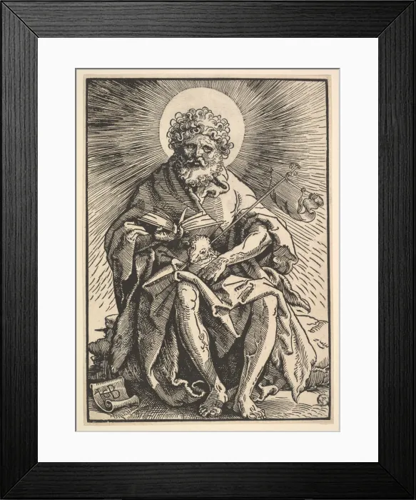 Framed Print : St. John the Baptist Holding the Lamb, ca. 1517. Creator: Hans Baldung Framed Print : St. John the Baptist Holding the Lamb, ca. 1517. Creator: Hans Baldung