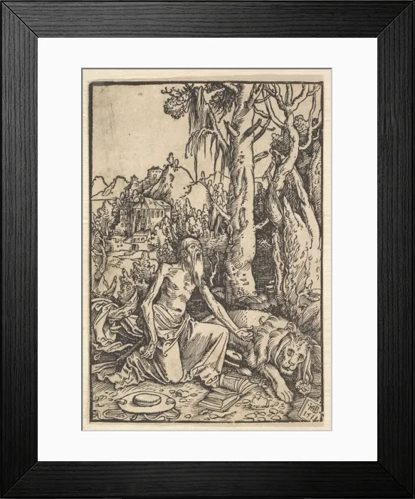 Framed Print : St. Jerome in the Desert, 1511. Creator: Hans Baldung Framed Print : St. Jerome in the Desert, 1511. Creator: Hans Baldung