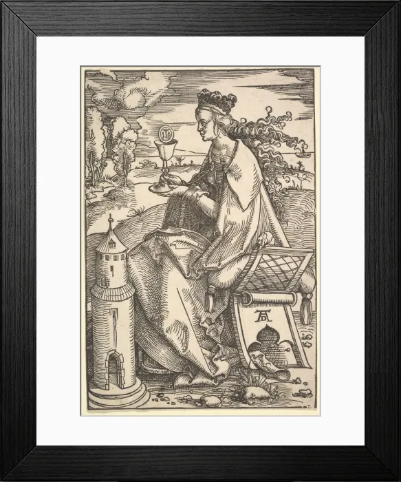 Framed Print : St. Barbara, ca. 1505. Creator: Hans Baldung Framed Print : St. Barbara, ca. 1505. Creator: Hans Baldung