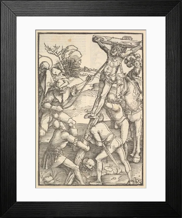 Framed Print : The Raising of the Cross; verso: The Raising of the Cross Framed Print : The Raising of the Cross; verso: The Raising of the Cross