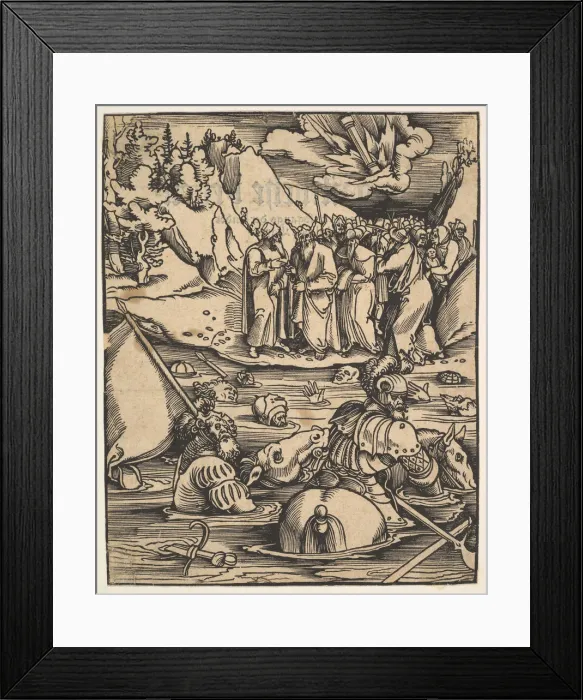 Framed Print : The Egyptians Crossing the Red Sea, from Das Buch Granatapfel, 1511 Framed Print : The Egyptians Crossing the Red Sea, from Das Buch Granatapfel, 1511