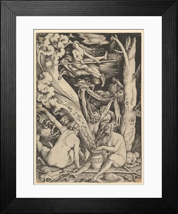 Framed Print : The Witches, 1510. Creator: Hans Baldung Framed Print : The Witches, 1510. Creator: Hans Baldung