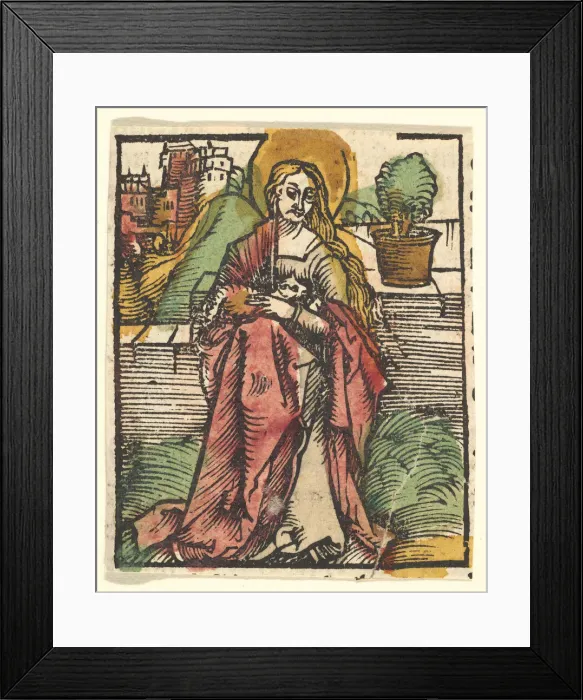 Framed Print : St. Agnes (copy), after 1512. Creator: Unknown Framed Print : St. Agnes (copy), after 1512. Creator: Unknown
