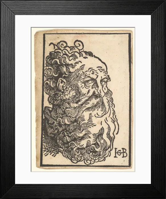 Framed Print : Head of a Bearded Man, ca. 1518-19. Creator: Hans Baldung Framed Print : Head of a Bearded Man, ca. 1518-19. Creator: Hans Baldung