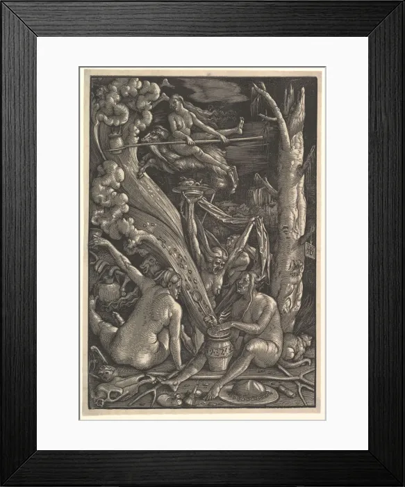 Framed Print : The Witches, 1510. Creator: Hans Baldung Framed Print : The Witches, 1510. Creator: Hans Baldung