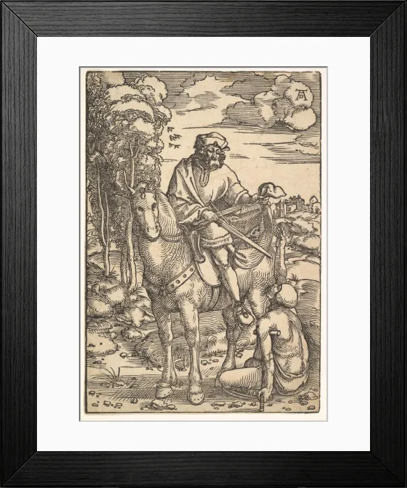 Framed Print : Saint Martin on Horseback, 15th-16th Century. Creator: Hans Baldung Framed Print : Saint Martin on Horseback, 15th-16th Century. Creator: Hans Baldung