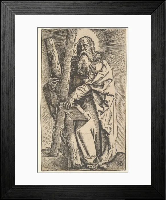 Framed Print : Saint Andrew, 15th-16th Century. Creator: Hans Baldung Framed Print : Saint Andrew, 15th-16th Century. Creator: Hans Baldung