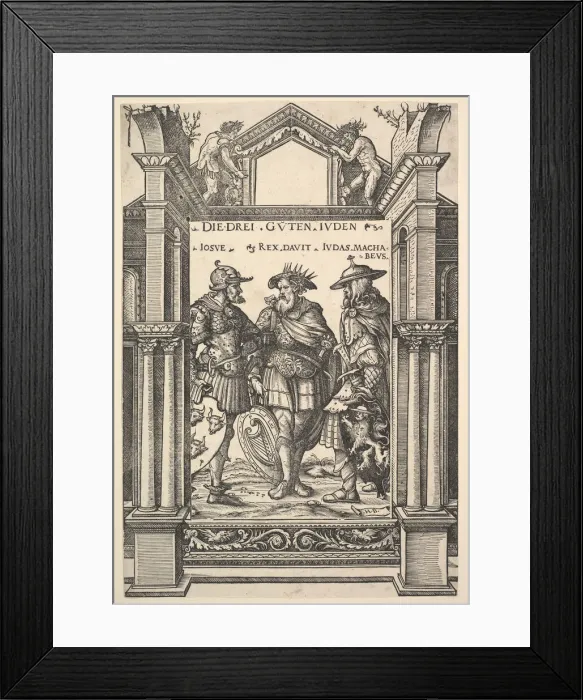 Framed Print : The Three Jewish Heroes (Die Drei Guten Juden), from Heroes and Heroines, 1516 Framed Print : The Three Jewish Heroes (Die Drei Guten Juden), from Heroes and Heroines, 1516