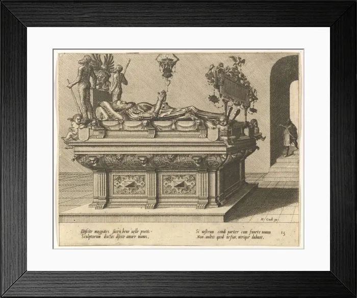 Framed Print : Cœnotaphiorum (15), 1563. Creators: Johannes van Doetecum I, Lucas van Doetecum Framed Print : Cœnotaphiorum (15), 1563. Creators: Johannes van Doetecum I, Lucas van Doetecum