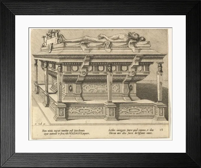 Framed Print : Cœnotaphiorum (18), 1563. Creators: Johannes van Doetecum I, Lucas van Doetecum Framed Print : Cœnotaphiorum (18), 1563. Creators: Johannes van Doetecum I, Lucas van Doetecum