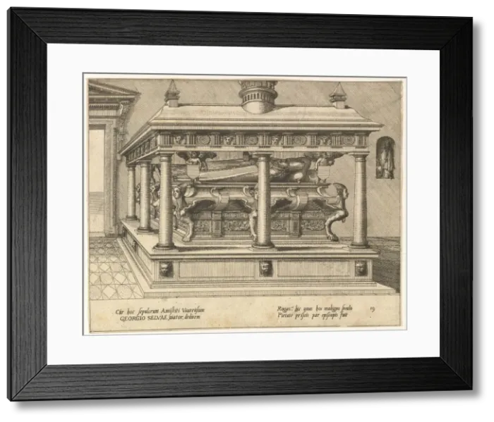 Framed Print : Cœnotaphiorum (19), 1563. Creators: Johannes van Doetecum I, Lucas van Doetecum Framed Print : Cœnotaphiorum (19), 1563. Creators: Johannes van Doetecum I, Lucas van Doetecum