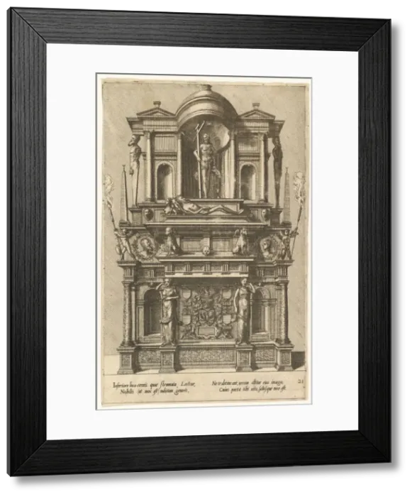 Framed Print : Cœnotaphiorum (21), 1563. Creators: Johannes van Doetecum I, Lucas van Doetecum Framed Print : Cœnotaphiorum (21), 1563. Creators: Johannes van Doetecum I, Lucas van Doetecum