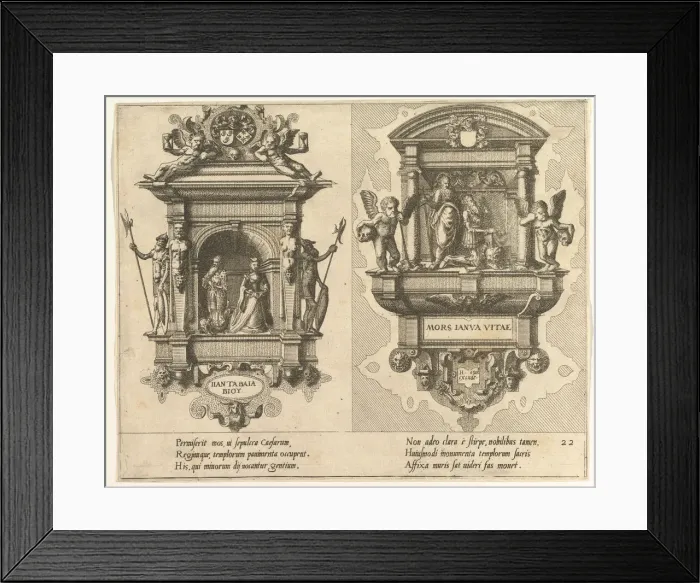 Framed Print : Cœnotaphiorum (22), 1563. Creators: Johannes van Doetecum I, Lucas van Doetecum Framed Print : Cœnotaphiorum (22), 1563. Creators: Johannes van Doetecum I, Lucas van Doetecum
