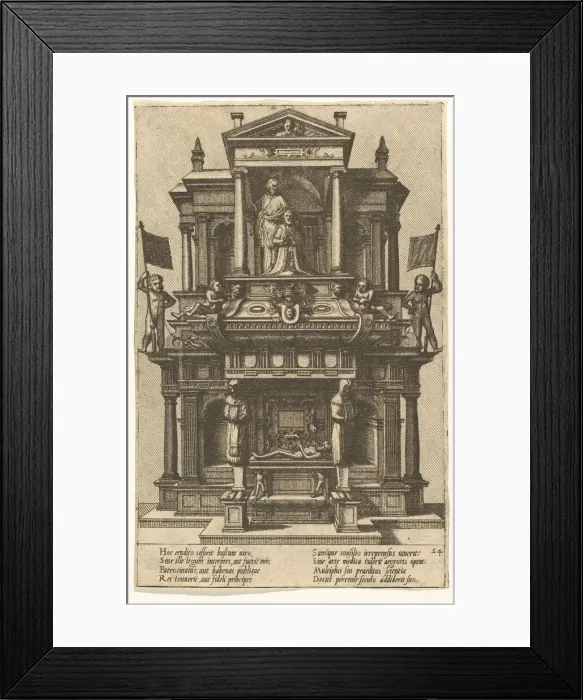 Framed Print : Cœnotaphiorum (24), 1563. Creators: Johannes van Doetecum I, Lucas van Doetecum Framed Print : Cœnotaphiorum (24), 1563. Creators: Johannes van Doetecum I, Lucas van Doetecum