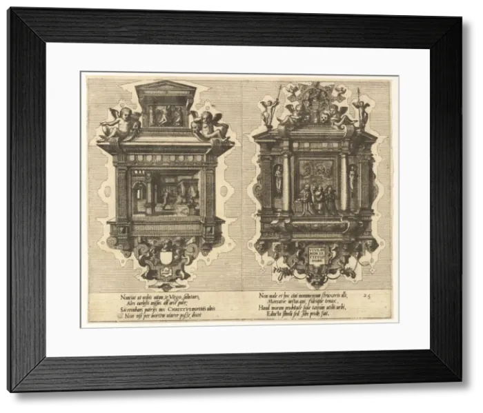 Framed Print : Cœnotaphiorum (25), 1563. Creators: Johannes van Doetecum I, Lucas van Doetecum Framed Print : Cœnotaphiorum (25), 1563. Creators: Johannes van Doetecum I, Lucas van Doetecum