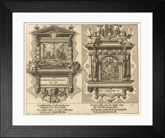 Framed Print : Cœnotaphiorum (26), 1563. Creators: Johannes van Doetecum I, Lucas van Doetecum Framed Print : Cœnotaphiorum (26), 1563. Creators: Johannes van Doetecum I, Lucas van Doetecum