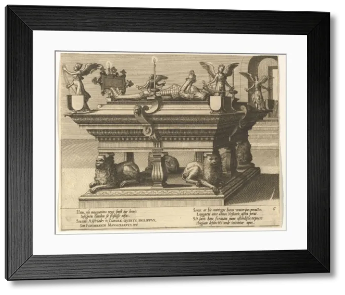 Framed Print : Cœnotaphiorum (6), 1563. Creators: Johannes van Doetecum I, Lucas van Doetecum Framed Print : Cœnotaphiorum (6), 1563. Creators: Johannes van Doetecum I, Lucas van Doetecum