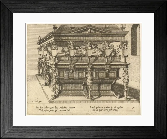 Framed Print : Cœnotaphiorum (7), 1563. Creators: Johannes van Doetecum I, Lucas van Doetecum Framed Print : Cœnotaphiorum (7), 1563. Creators: Johannes van Doetecum I, Lucas van Doetecum
