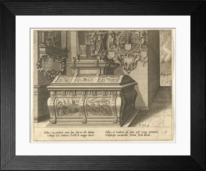Framed Print : Cœnotaphiorum (11), 1563. Creators: Johannes van Doetecum I, Lucas van Doetecum Framed Print : Cœnotaphiorum (11), 1563. Creators: Johannes van Doetecum I, Lucas van Doetecum