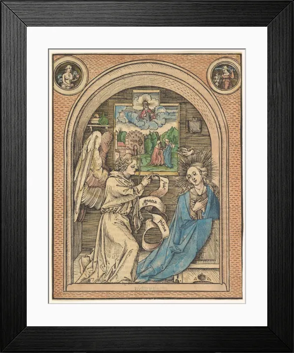 Framed Print : The Annunciation, late 15th-early 16th century. Creator: Hans Wechtlin the Elder Framed Print : The Annunciation, late 15th-early 16th century. Creator: Hans Wechtlin the Elder