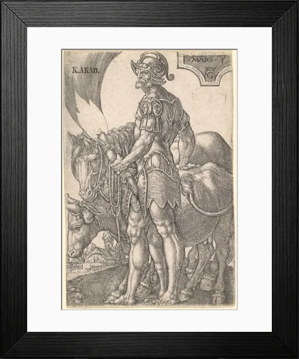 Framed Print : Mars, from The Seven Planets, 1533. Creator: Heinrich Aldegrever Framed Print : Mars, from The Seven Planets, 1533. Creator: Heinrich Aldegrever