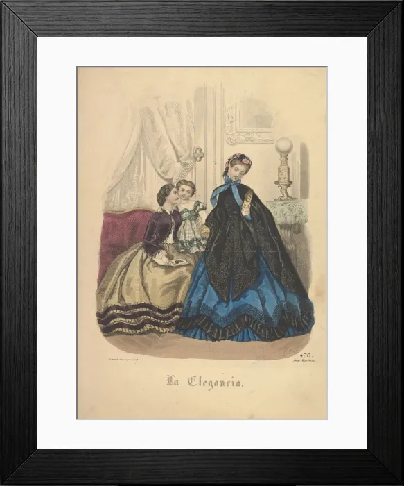 Framed Print : Number 473 from La Elegancia Barcelona, 19th century. Creator: Heloise Leloir Framed Print : Number 473 from La Elegancia Barcelona, 19th century. Creator: Heloise Leloir