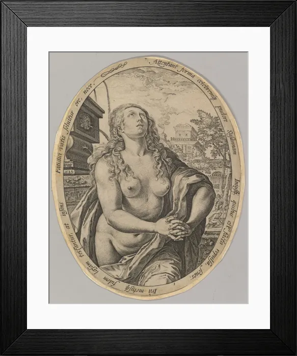 Framed Print : Susanna, 1583. Creator: Hendrik Goltzius Framed Print : Susanna, 1583. Creator: Hendrik Goltzius