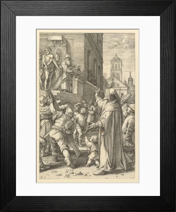 Framed Print : Ecce Homo, from The Passion of Christ, 1597. Creator: Hendrik Goltzius
