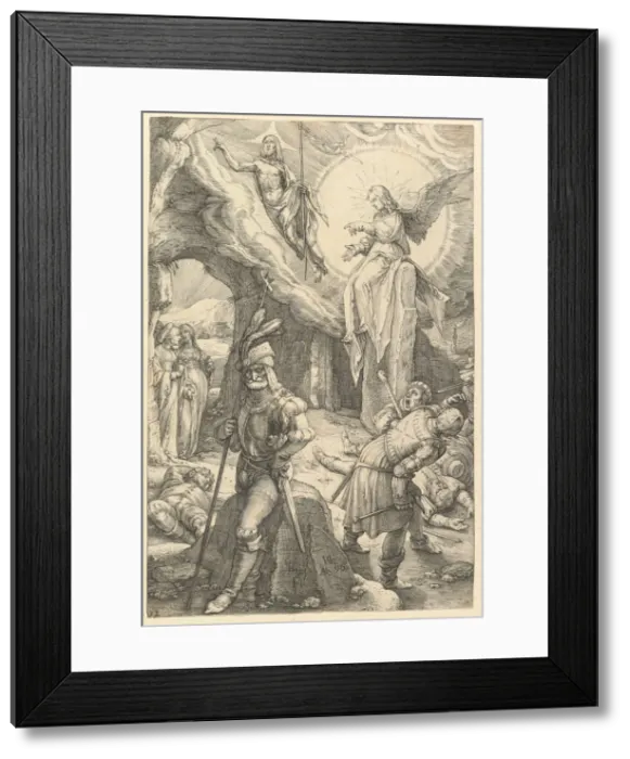 Framed Print : The Resurrection, from The Passion of Christ, 1596. Creator: Hendrik Goltzius Framed Print : The Resurrection, from The Passion of Christ, 1596. Creator: Hendrik Goltzius