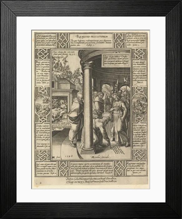 Framed Print : Remissio Peccatorum, from the Allegories on the Christian Creed, 1598 Framed Print : Remissio Peccatorum, from the Allegories on the Christian Creed, 1598