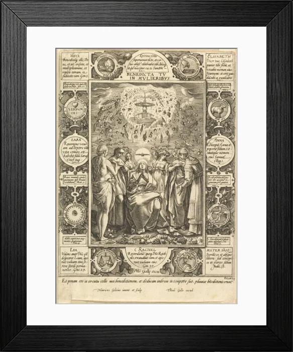 Framed Print : Benedicta tu in Mulieribus, from Christian and Profane Allegories Framed Print : Benedicta tu in Mulieribus, from Christian and Profane Allegories