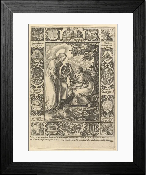 Framed Print : Exemplar Virtutum, from the Allegorical Scenes from the Life of Christ. n. d Framed Print : Exemplar Virtutum, from the Allegorical Scenes from the Life of Christ. n. d