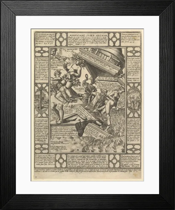 Framed Print : Aedificare Super Arenam, from Allegories of the Christian Faith, from Christian and P Framed Print : Aedificare Super Arenam, from Allegories of the Christian Faith, from Christian and P