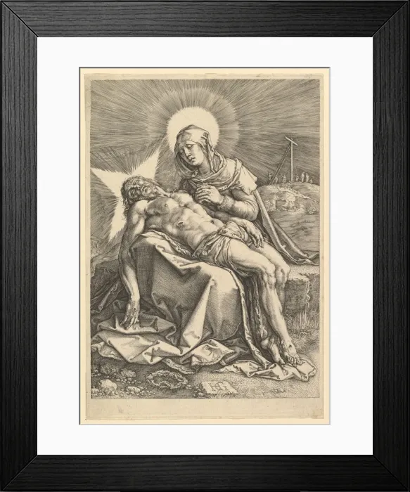 Framed Print : Pieta, 1596. Creator: Hendrik Goltzius Framed Print : Pieta, 1596. Creator: Hendrik Goltzius