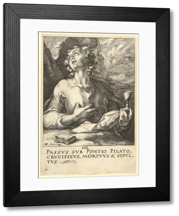 Framed Print : St. John, from Christ, the Apostles and St. Paul with the Creed, ca. 1589 Framed Print : St. John, from Christ, the Apostles and St. Paul with the Creed, ca. 1589