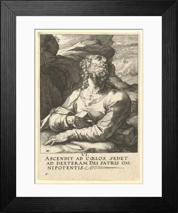 Framed Print : St. Bartholomew, from Christ, the Apostles and St. Paul with the Creed, ca. 1589 Framed Print : St. Bartholomew, from Christ, the Apostles and St. Paul with the Creed, ca. 1589