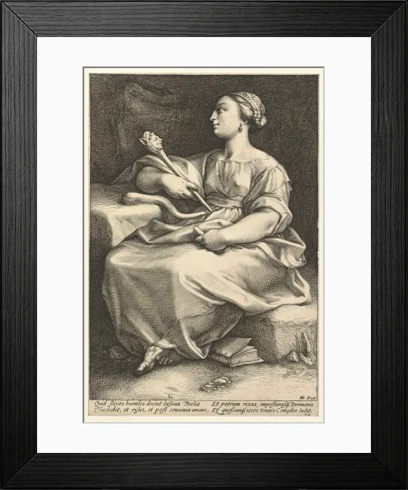 Framed Print : Thalia. n. d. Creator: Hendrik Goltzius Framed Print : Thalia. n. d. Creator: Hendrik Goltzius