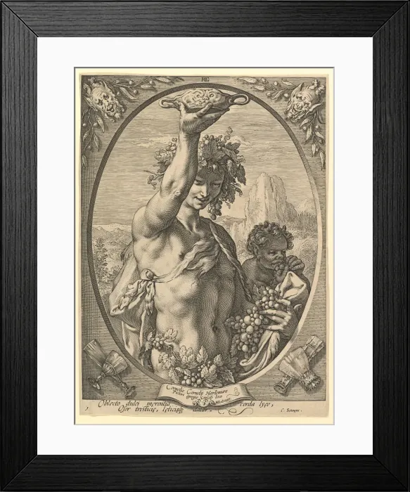 Framed Print : Bacchus. n. d. Creator: Hendrik Goltzius Framed Print : Bacchus. n. d. Creator: Hendrik Goltzius